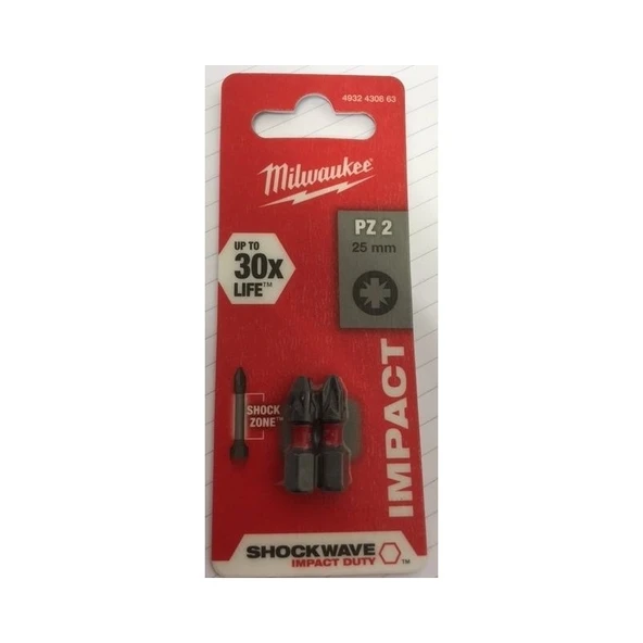Milwaukee Milwaukee Bits Uç Pz2 25 mm 2'li Paket Shockwave - 2