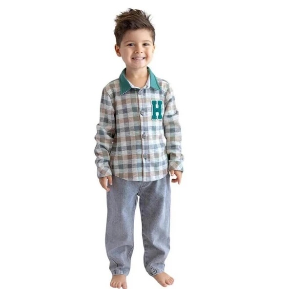 Erkek Bebek & Çocuk Ekose Gömlek