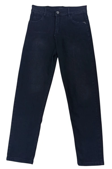 Erkek Çocuk Düz Siyah Renk Likralı Kot Pantolon 3297