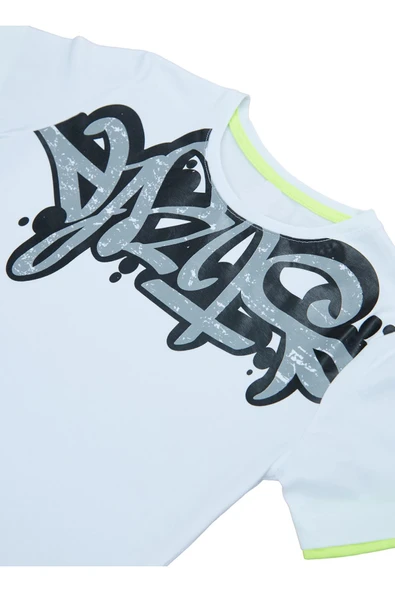 Erkek Çocuk Poker Face Çift Taraf Desenli Tişört - 3