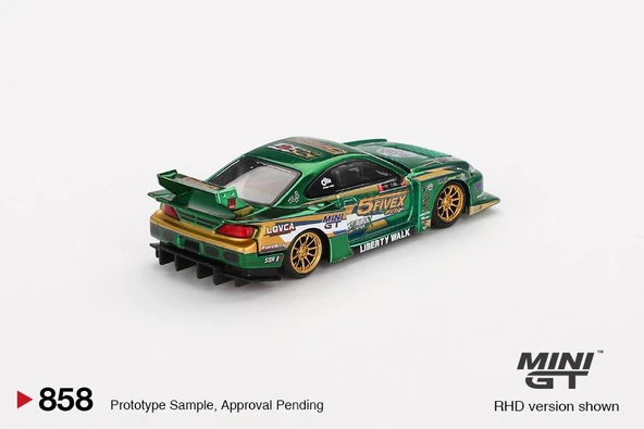 Mini GT Nissan LB-Super Silhouette S15 SILVIA LBWK 2024 Fausto Racing 858 BL - Resim 3