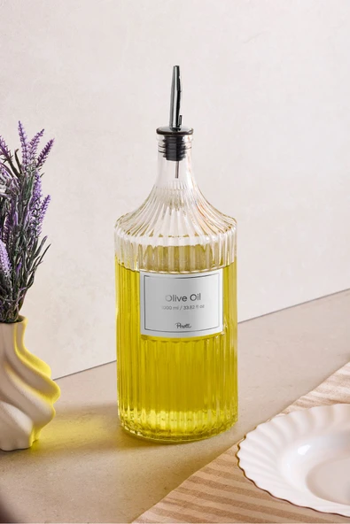 Perotti Viking 1000 ml Cam Şişe ve Yağlık Kapaklı Çift Kapaklı ürün görseli 1