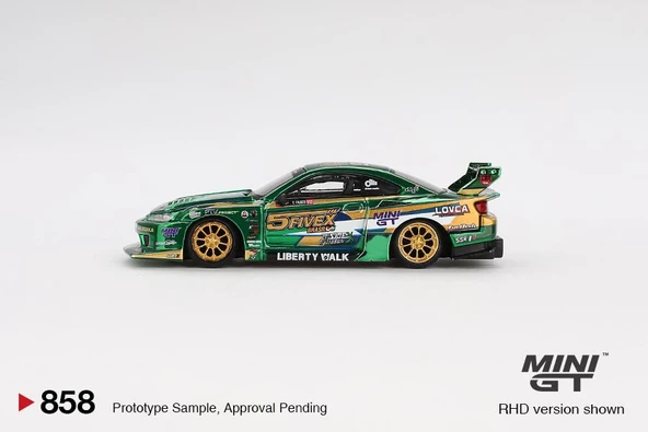 Mini GT Nissan LB-Super Silhouette S15 SILVIA LBWK 2024 Fausto Racing 858 BL - Resim 4