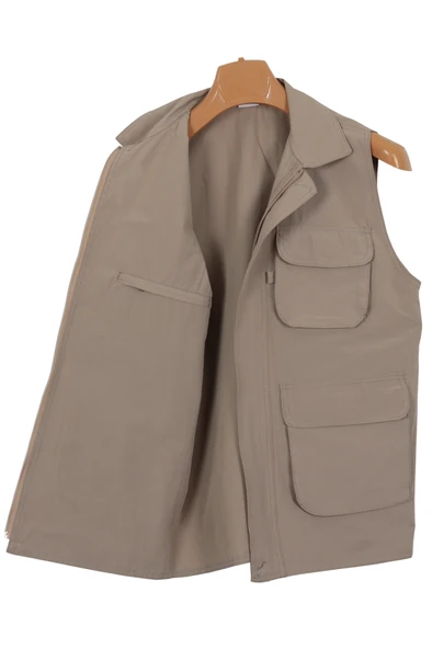 Erkek Keten Yelek Regüler Fit Yakalı RAR01309 - Resim 5