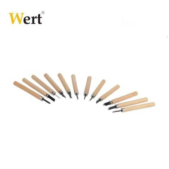 WERT 2512 Ahşap Oyma Bıçak Seti, 12 Parça - Resim 2