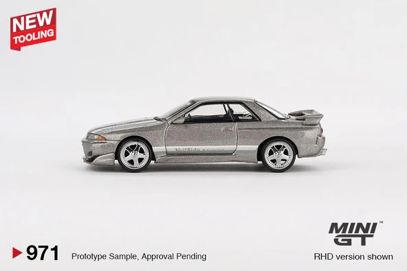 Mini GT Nissan Skyline GT-R (R32) Veilside Combat C-I Veilside Combat Grey 971 BL - Resim 4