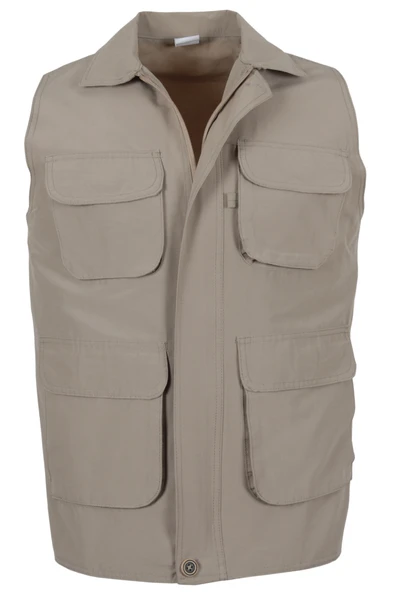 Erkek Keten Yelek Regüler Fit Yakalı RAR01309 ürün görseli