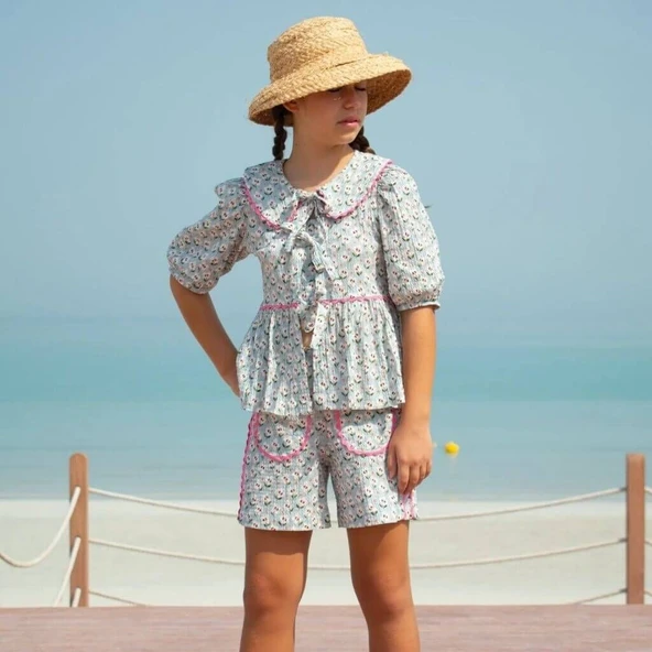 İlia Şort Seafoam Green - %100 Pamuklu Renki Şort - 2