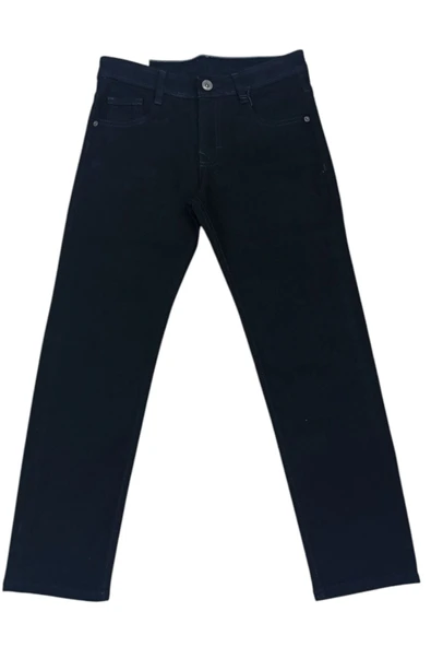 Erkek Çocuk Düz Siyah Renk Likralı Kot Pantolon 3292