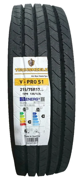 215/75 R17.5 135L 16PR VPRO S1 DÜZ M+S TECHSHIELD, 2025 TAYLAND ÜRETİM - Resim 3
