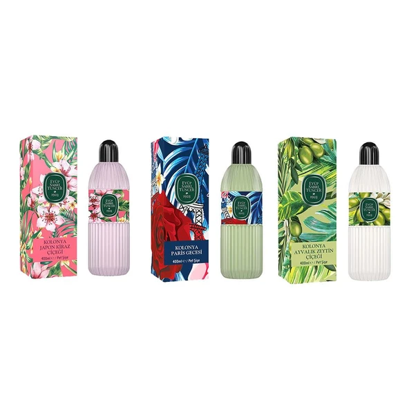 Eyüp Sabri Tuncer Kolonya Japon Kiraz Çiçeği, Paris Gecesi ve Ayvalık Zeytin Çiçeği Pet Şişe 400 ML ürün görseli