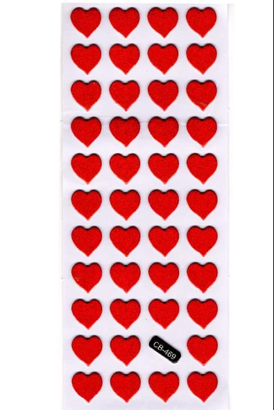 Sticker Kabartmalı Sticker Defter Planlayıcı Etiket (cb469) 16x7 cm- Kalp ürün görseli 1