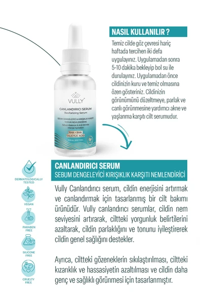 Kırışık Karşıtı - Sebum Dengeleyici - Yoğun Nemlendirici Canlandırıcı Serum 30 Ml (%10 Aha %2 Bha) - 6