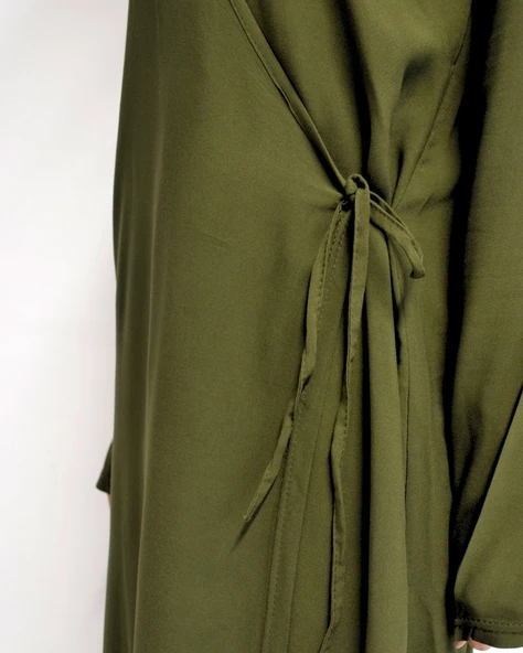 Kruvaze Yandan Bağlamalı Namaz Elbisesi – %100 Viskon- Rahat Kalıp - Resim 11