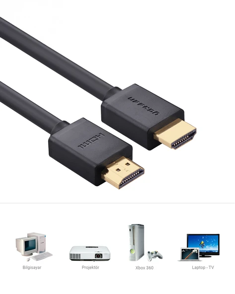 UGREEN UHD 4K Yüksek Hızlı Ethernet ve HDMI Kablosu, 20 Metre, 10112 - Resim 7