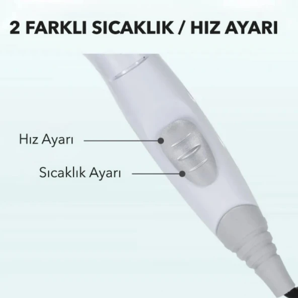 Hyundai HC-123  1200W Güçlü ve Katlanabilir Seyahat Tipi Saç Kurutma Makinesi - 6