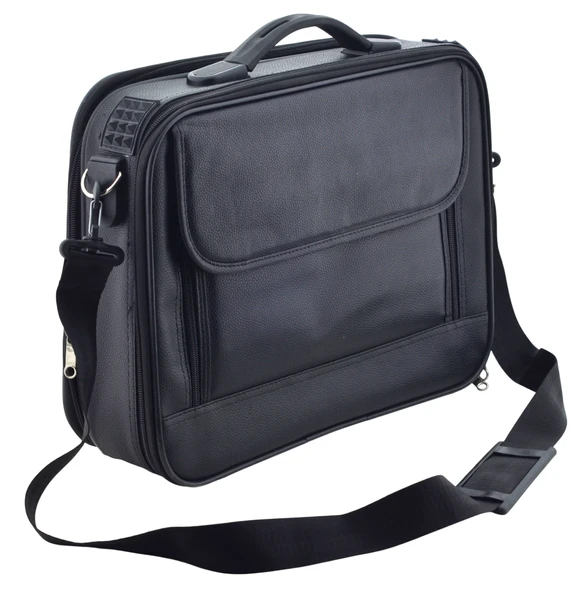 Deri Evrak ve Laptop Çantası Siyah 15.6" Teşhir Üründür