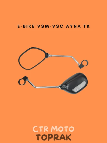 E-Bike VSM VSC Dikiz Ayna Takımı – Elektrikli Bisiklet Yan Aynası - 1