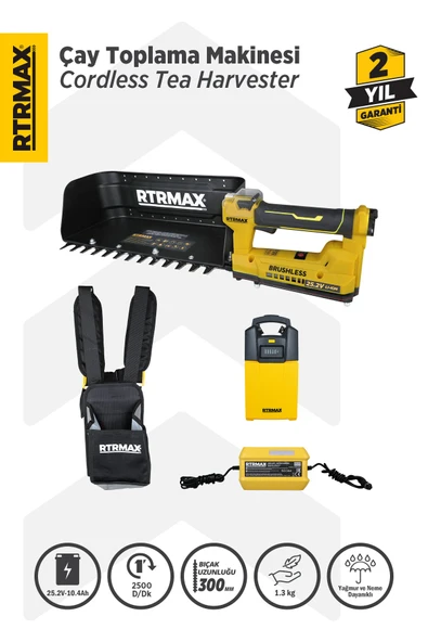 RTM9653 Şarjlı Çay Toplama Makinesi 25.2 V 10.4 Ah - Akü Dahil - 1