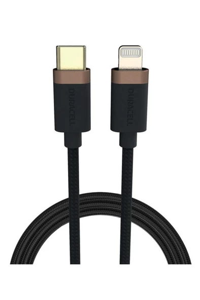 Duracell 1M USB-C to Lightning Braided Black - Resim 5