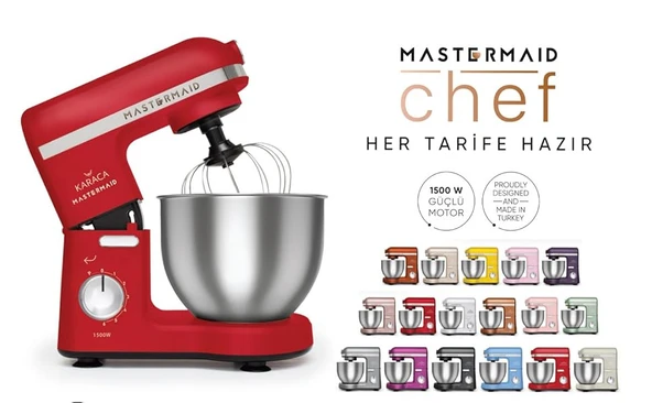 Karaca Mastermaid Chef Stand Mikser Red 1500W 5 Lt - 5