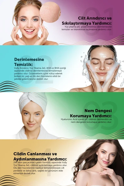 24k Altın Parçacıklı Arındırıcı Nemlendirici Gözenek Sıkılaştırıcı Yüz Temizleme Jeli 200 Ml - 4