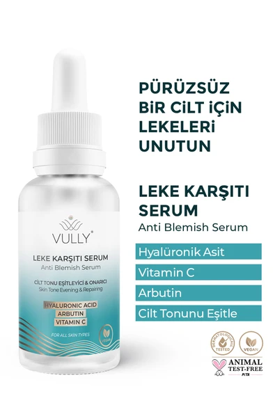 Cilt Tonu Eşitleyici - Onarıcı - Leke Karşıtı Serum 30ml (%2 ARBUTİN -% 2HYALURONİC - %2 VİTAMİN C) - 1