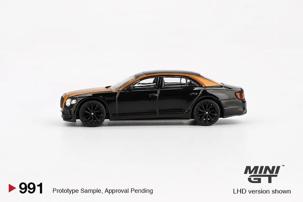 Mini GT Bentley Flying Spur Orange Flame / Onyx 991 - Resim 4