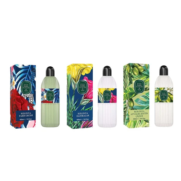 Eyüp Sabri Tuncer Kolonya Paris Gecesi, Hatıralar ve Ayvalık Zeytin Çiçeği Pet Şişe 400 ML ürün görseli