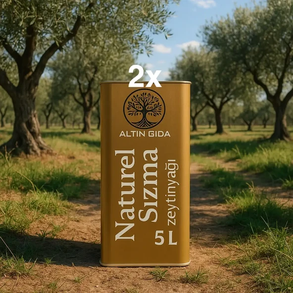 2 x 5 Litre Zeytinyağı (Erken Hasat - Naturel Sızma - Edremit Cinsi)