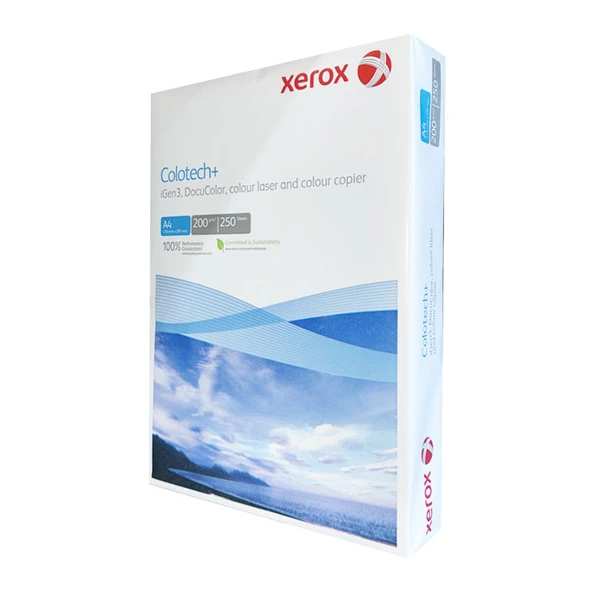 Xerox Colotech A4 Fotokopi Kağıdı 200gr 4 Paket (1000 Yaprak) (1 Koli)