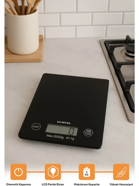 Kumtel HKS-03 Cam Mutfak Tartısı - Resim 2