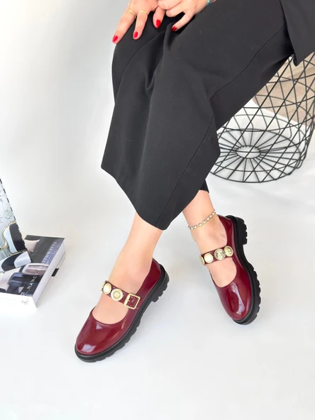 Okira Bordo Rugan Oxford Ayakkabı - 1