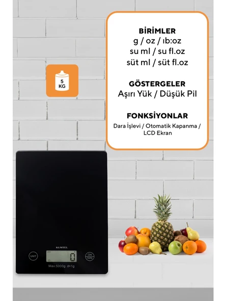 Kumtel HKS-03 Cam Mutfak Tartısı - Resim 4