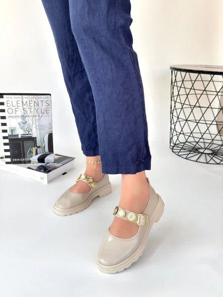 Okira Bej Rugan Oxford Ayakkabı - 1
