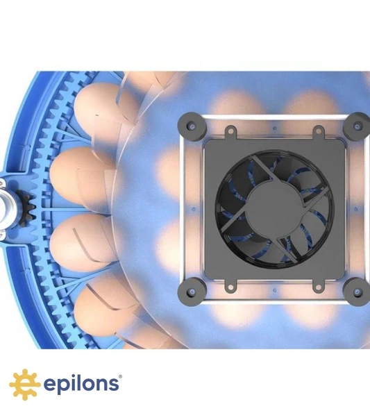 MZ-80/240 Çift Viyollü Tam Otomatik Kuluçka Makinesi WiFi Ampul Kamera Hediyeli Çiftlik Tipi - 5