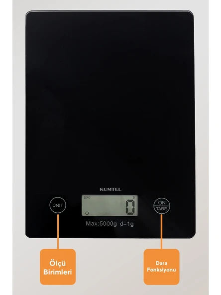 Kumtel HKS-03 Cam Mutfak Tartısı - Resim 3