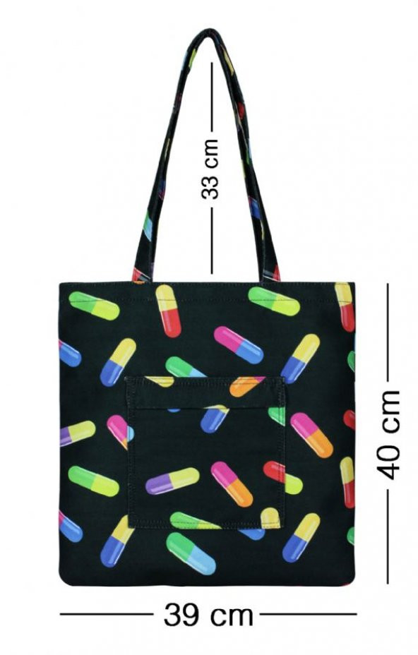 Cennec Renkli Haplar Alışveriş El ve Omuz Çantası - 2