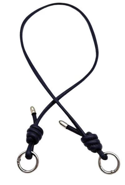 Angel Çanta Aksesuar Suni Deri 5 mm Düğüm Model Tek Çanta Sapı 85 Cm (Lacivert Renk)