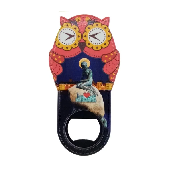 Danimarka Temalı Baykuş Magnet Kapak Açacak ürün görseli