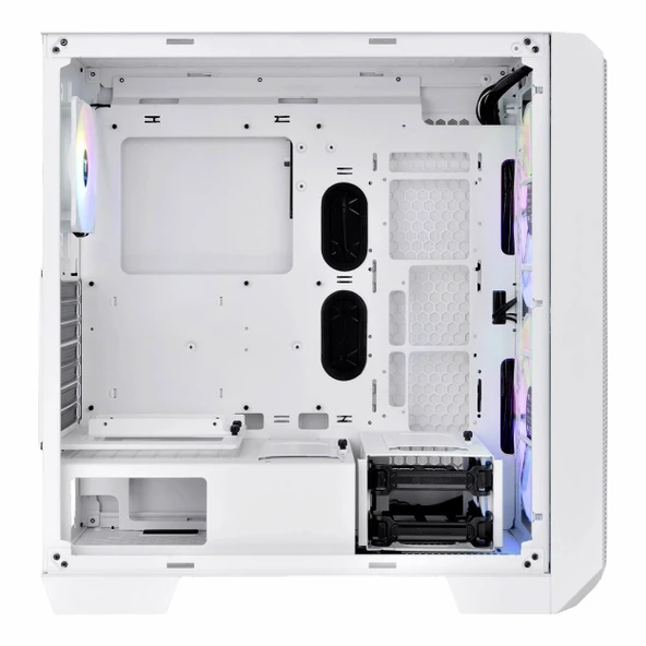 Thermaltake View 300MX USB 3.2 ARGB eATX Mid Tower Beyaz Kasa - Resim 4
