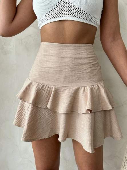Vnlu fırfırlı etek s24681 - 4