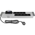 19'' 2U 9'Lu Schuko Sigortalı Aluminyum Rack Kabin Grup Priz Pdu ürün görseli