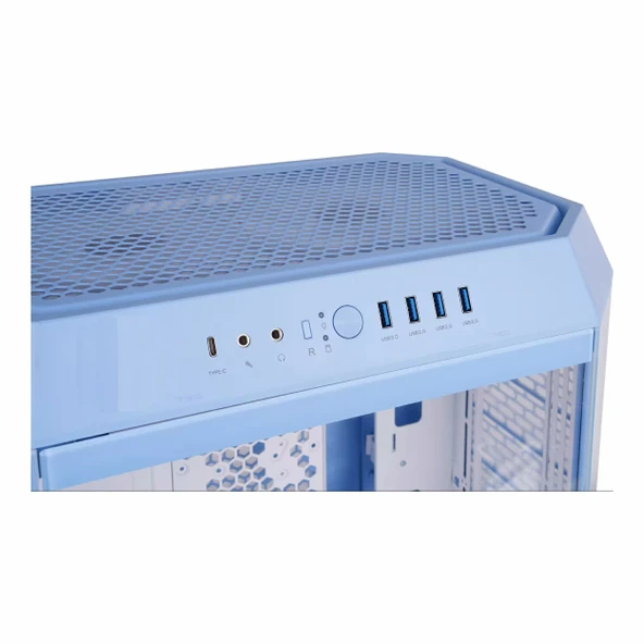 Thermaltake The Tower 600 USB 3.2 ATX Mid Tower Mavi Kasa - Resim 6