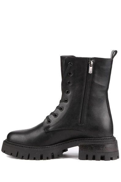 Stato - Siyah Renk Fermuarlı Kadın Postal Bot - Resim 4