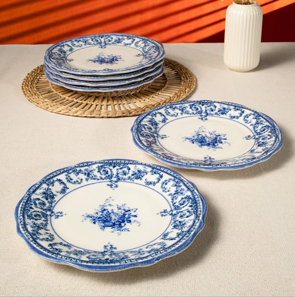 Fecra Majestic Blue 6 Parça Pasta Tabağı Seti ürün görseli