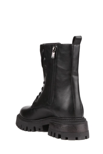 Stato - Siyah Renk Fermuarlı Kadın Postal Bot - Resim 5