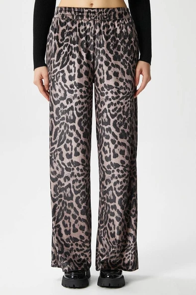 Leopar desen pantolon - 4