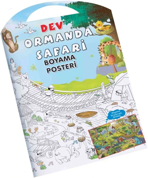Ormanda Safari Dev Boyama Posteri ürün görseli 1