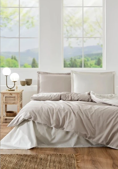 Özdilek Çift Kişilik Ranforce Nev Takımı Colourist Kum Beji Vanilya ürün görseli 1